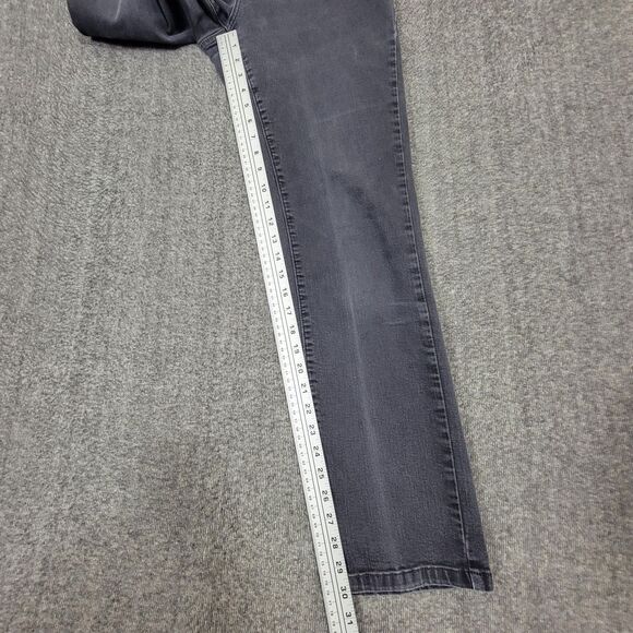 LL Bean True Shape Jeans Womens 12 MT Black High Rise Straight Leg Classic Fit - Picture 5 of 13